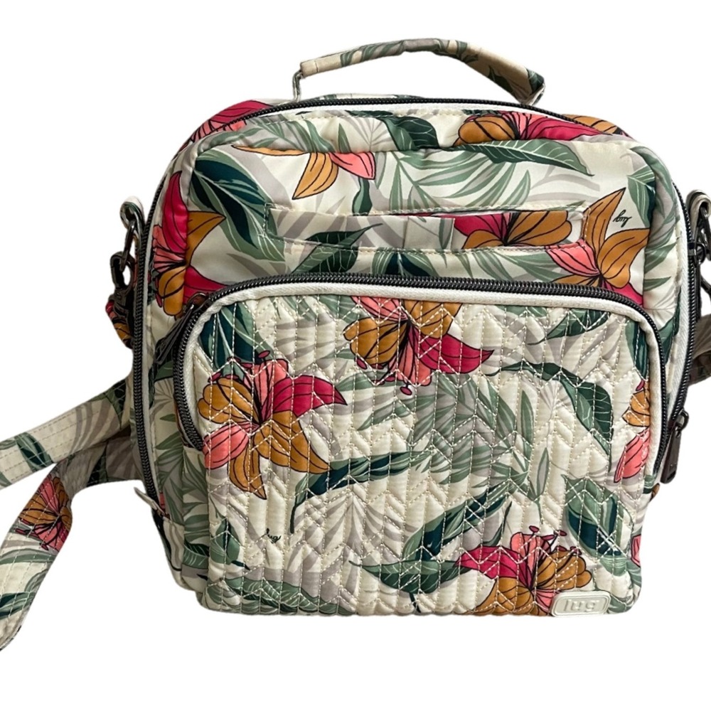 LUG Ranger Lily Sand‎ Crossbody Bag/Strap  Floral Beige quilted